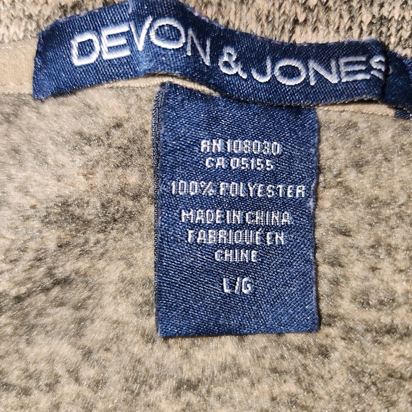 Devon&Jones Men's Beige Pullover Sweater - Picture 10 of 11